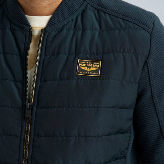 psw2308432 5073 zip jacket ottoman mixed padded nylon pme legend vest crop4