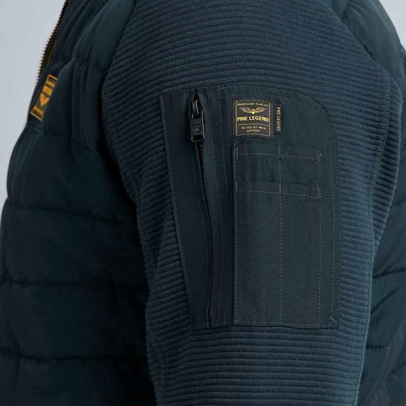 psw2308432 5073 zip jacket ottoman mixed padded nylon pme legend vest crop5