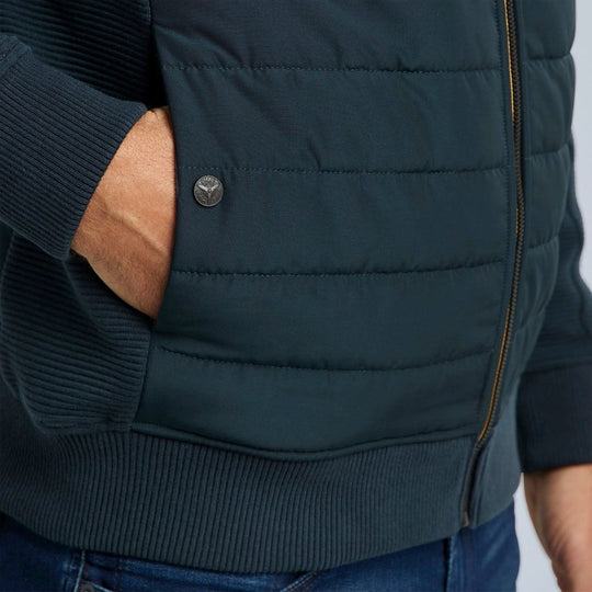psw2308432 5073 zip jacket ottoman mixed padded nylon pme legend vest crop6