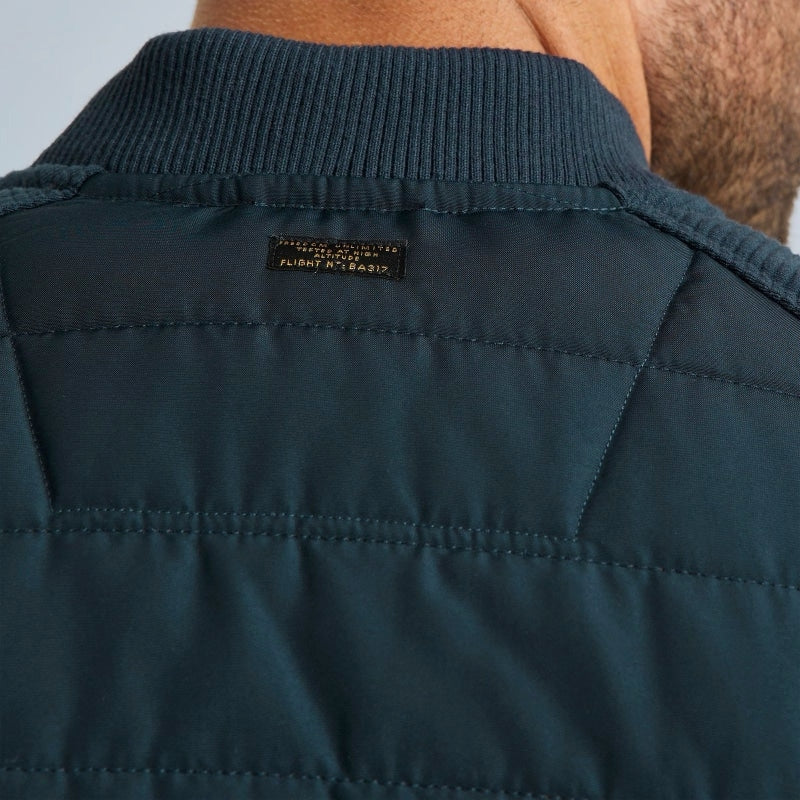 psw2308432 5073 zip jacket ottoman mixed padded nylon pme legend vest crop7