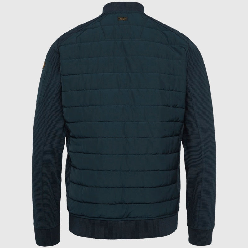 psw2308432 5073 zip jacket ottoman mixed padded nylon pme legend vest back