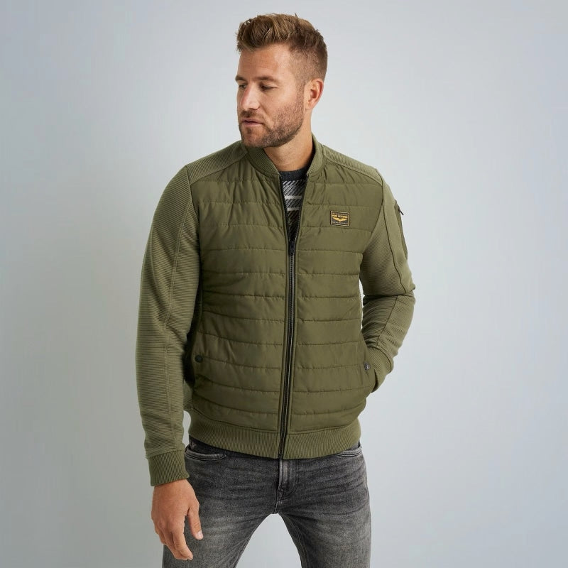 psw2308432 8036 zip jacket ottoman mixed padded nylon pme legend vest crop1