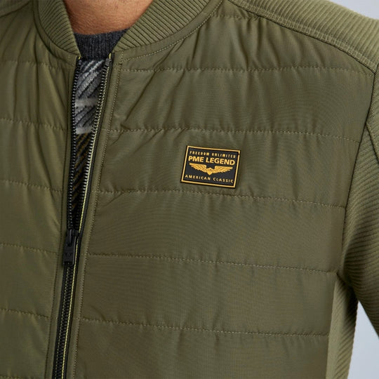 psw2308432 8036 zip jacket ottoman mixed padded nylon pme legend vest crop3