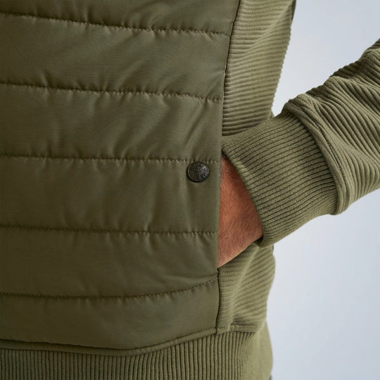 psw2308432 8036 zip jacket ottoman mixed padded nylon pme legend vest crop5