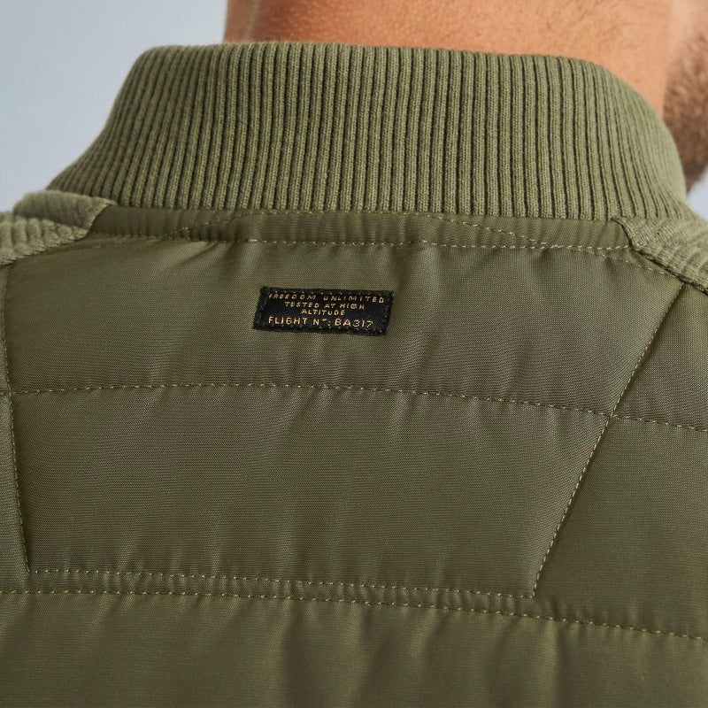 psw2308432 8036 zip jacket ottoman mixed padded nylon pme legend vest crop6