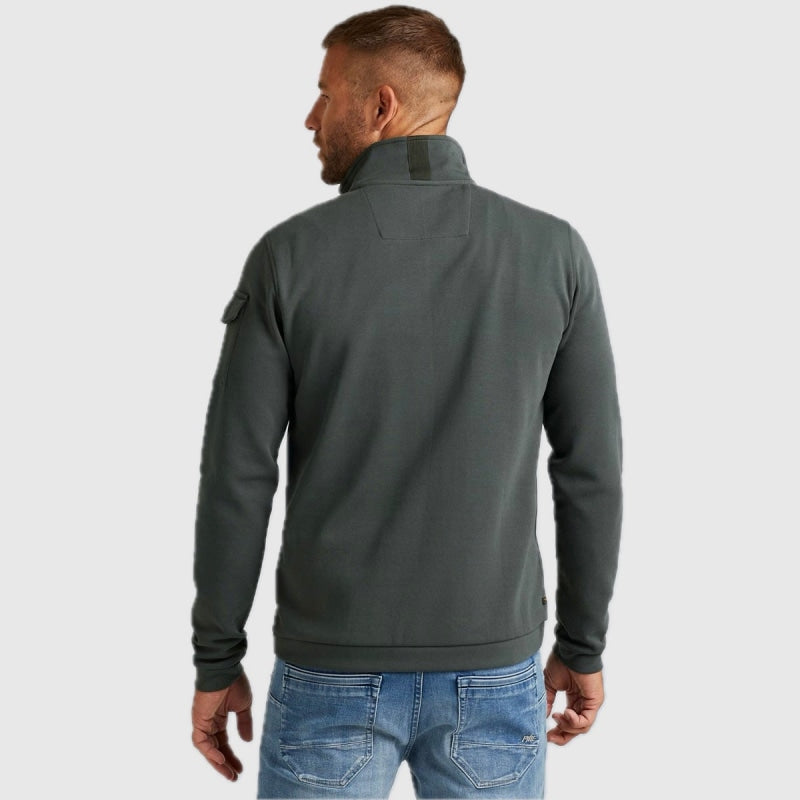 Half Zip Collar Interlock Jersey SweaterPSW2308433-6026 back
