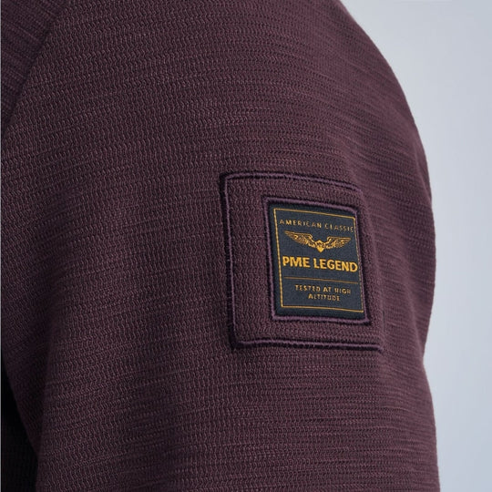 Crewneck Slub Look Jacquard Sweat Sweater