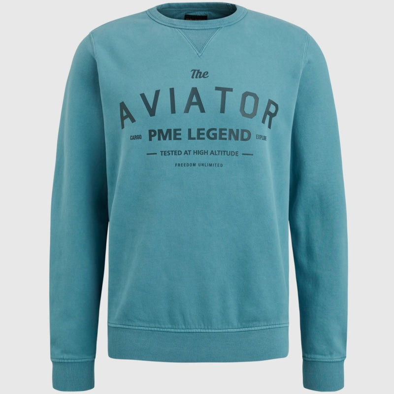 psw2311461 5152 aviator terry with spray pme legend sweater smoke blue front