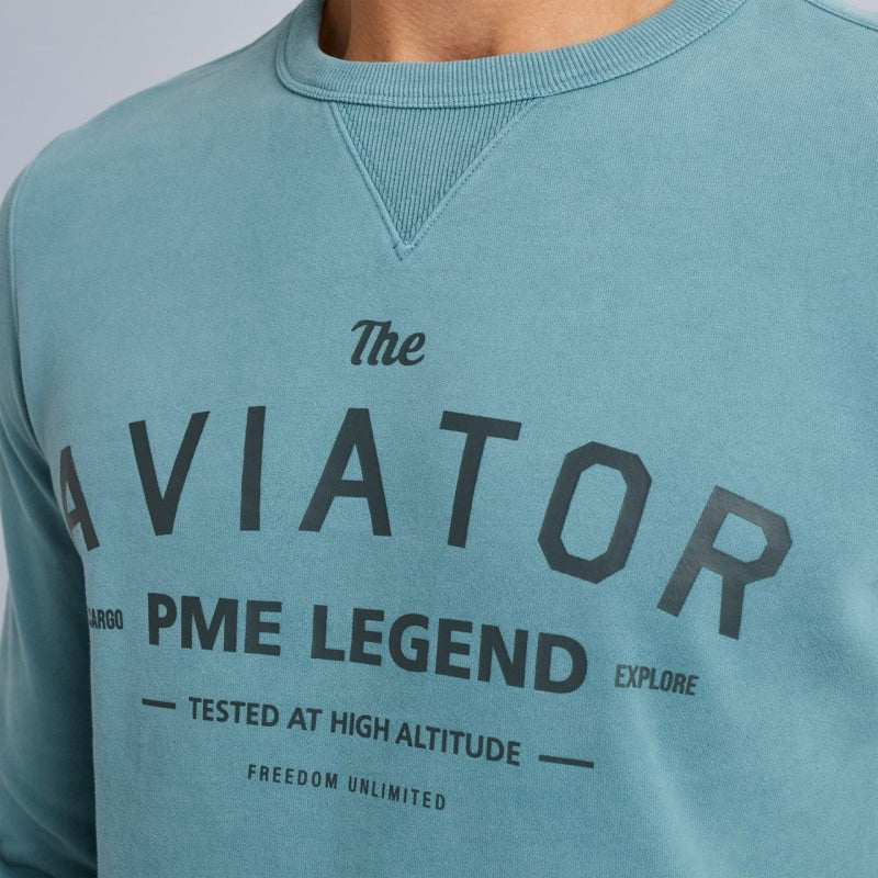 Pme Legend Crewneck Aviator Terry With Spray Sweater