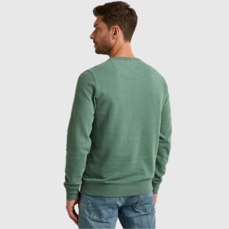 psw2311461 6130 aviator terry with spray pme legend sweater green back