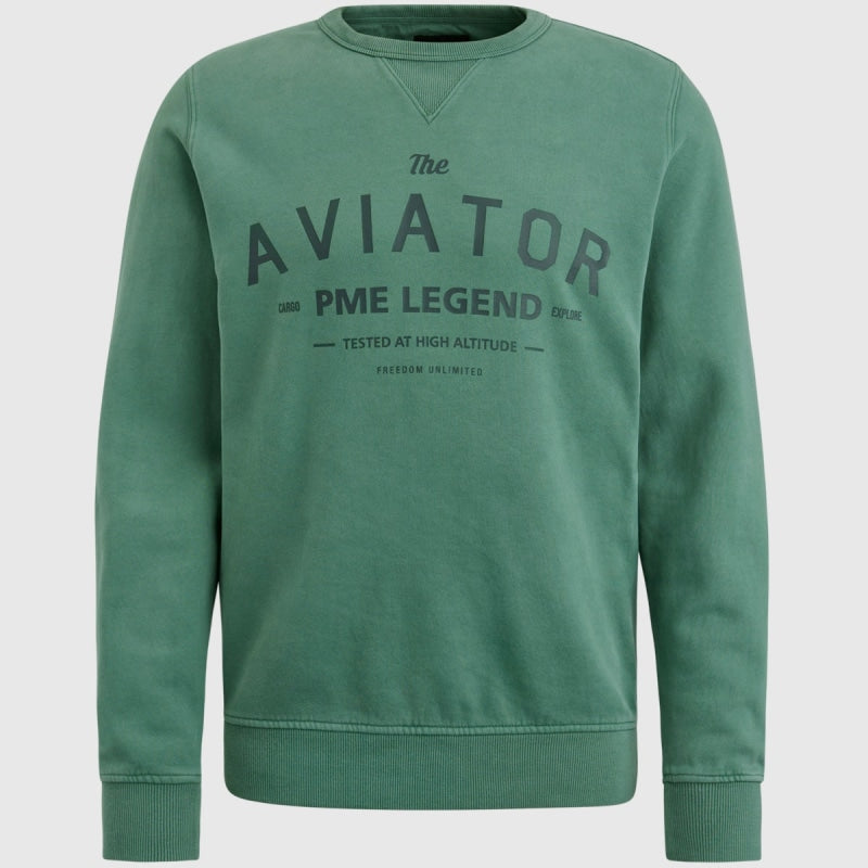 psw2311461 6130 aviator terry with spray pme legend sweater green