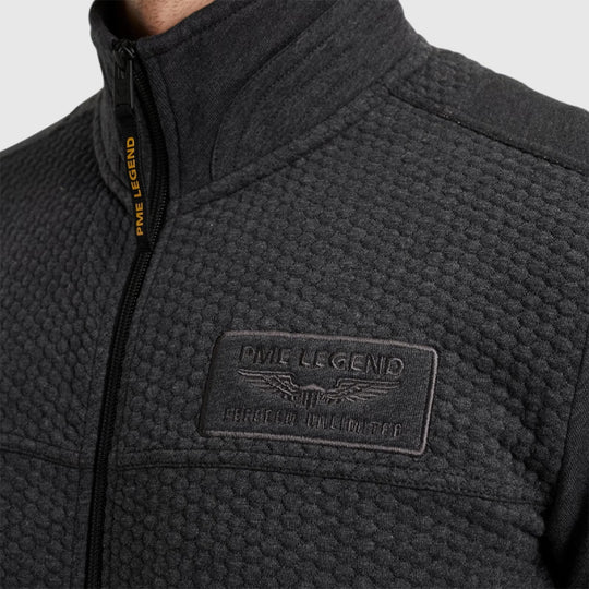 psw2402410-996 zip jacket jacquard interlock sweat pme legend vest crop5