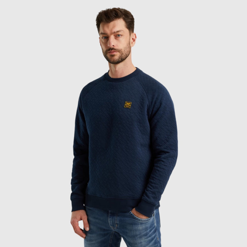 PSW2410471-5426 PME Legend Crewneck Cable Jacquard Sweat