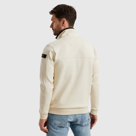 PSW2502476-7013 PME Legend Zip Jacket Spacer Look Sweat Bone White
