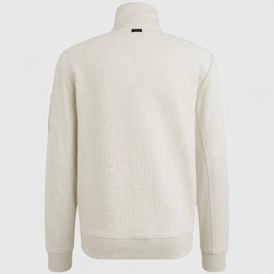 PSW2508436-910 PME Legend Zip Jacket Jacquard Interlock Sweat Bone White Melee