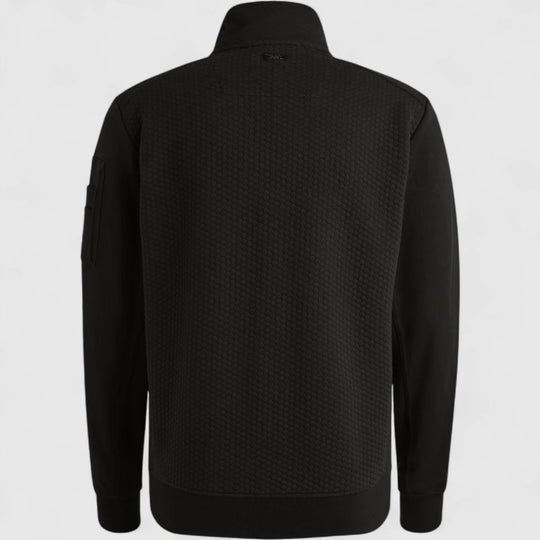PSW2509436-999 PME Legend Zip Jacket Jacquard Interlock Sweat Black