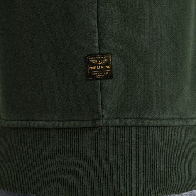 PSW2510473-6027 PME Legend Crewneck Peach Fleece Darkest Spruce / Groen