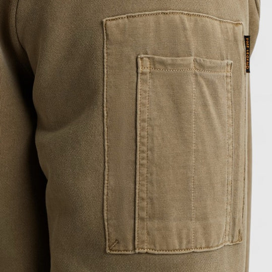 PSW2510473-6389 PME Legend Crewneck Peach Fleece Dusky Green / Groen