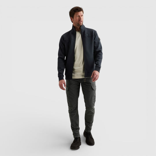 PSW2602476-5281 PME Legend Zip Jacket Jacquard Interlock Sweat Salute / Donkerblauw