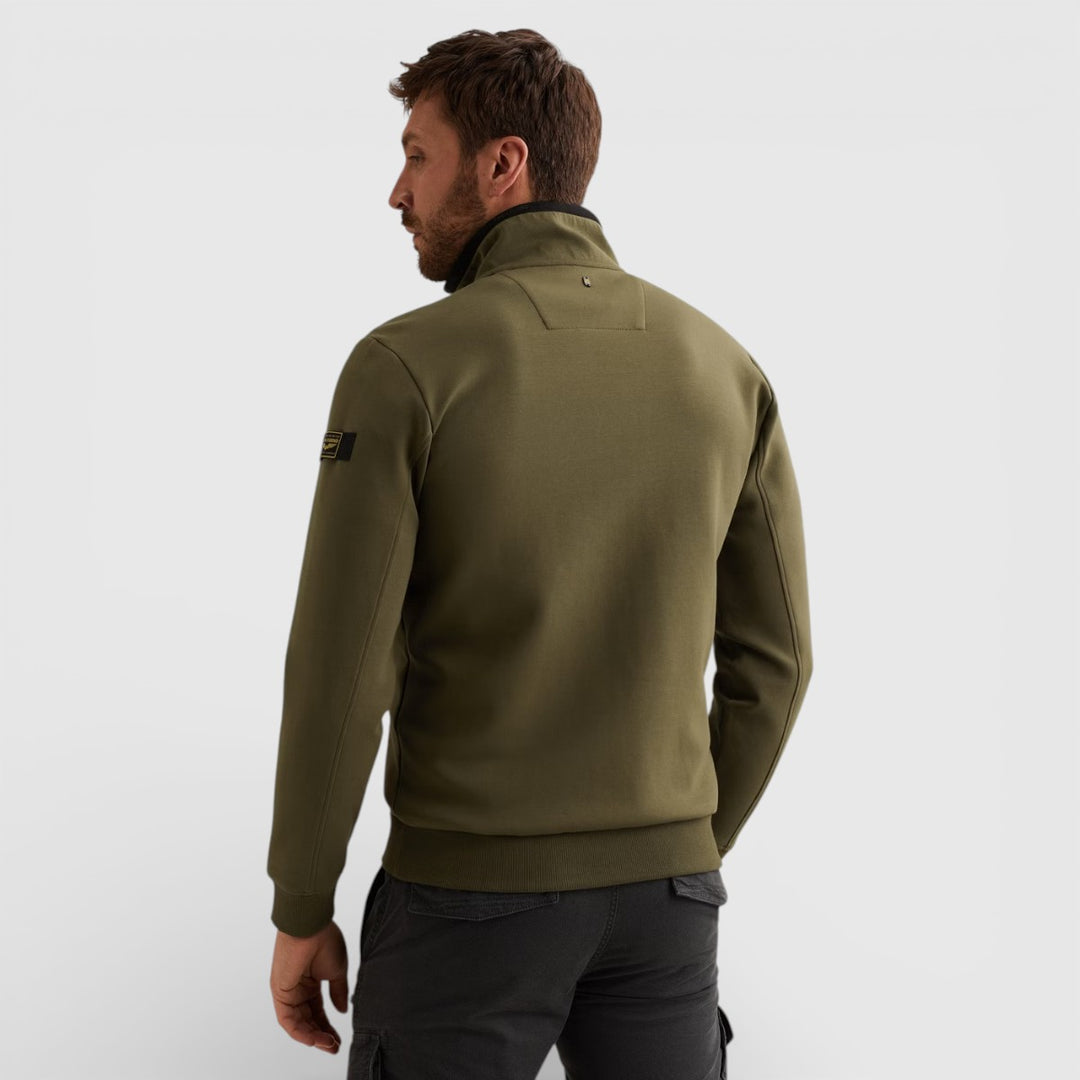 PSW2602476-6415 PME Legend Zip Jacket Jacquard Interlock Sweat Ivy Green / Groen