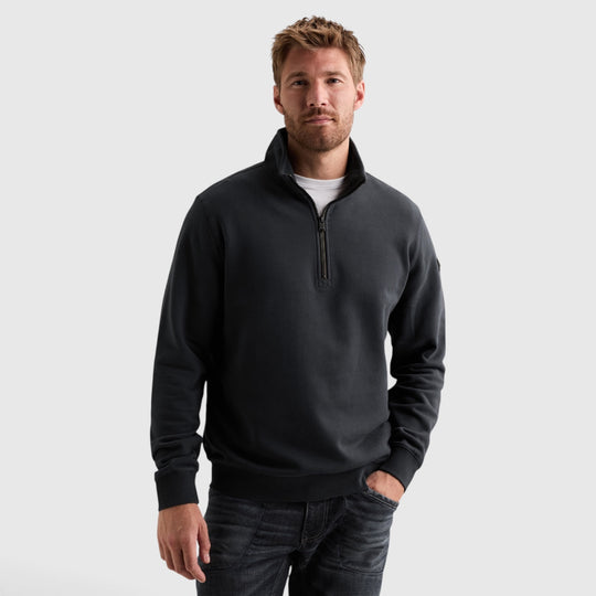 PME Legend Sweater Half Zip met Garment-Dye Wassing