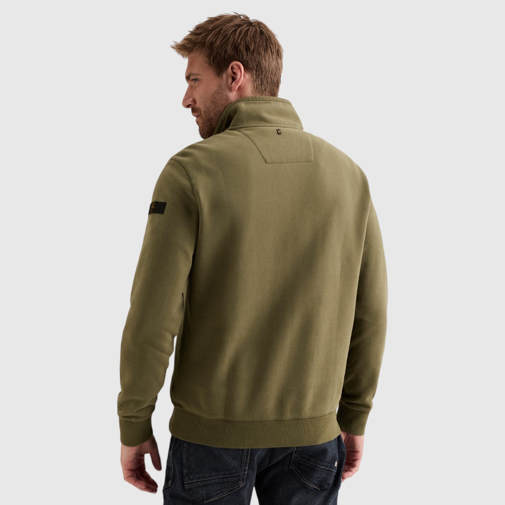 PME Legend Sweater Half Zip met Garment-Dye Wassing