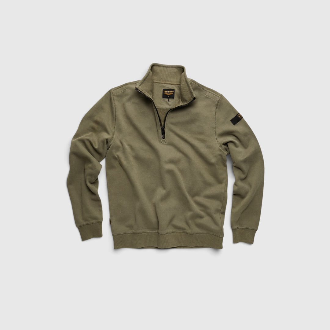 PME Legend Sweater Half Zip met Garment-Dye Wassing