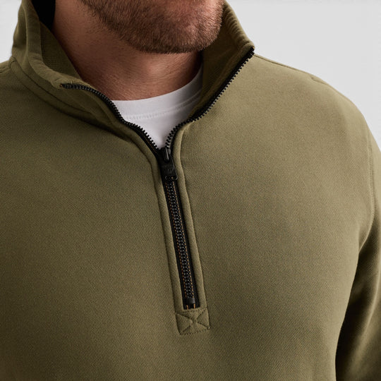 PME Legend Sweater Half Zip met Garment-Dye Wassing