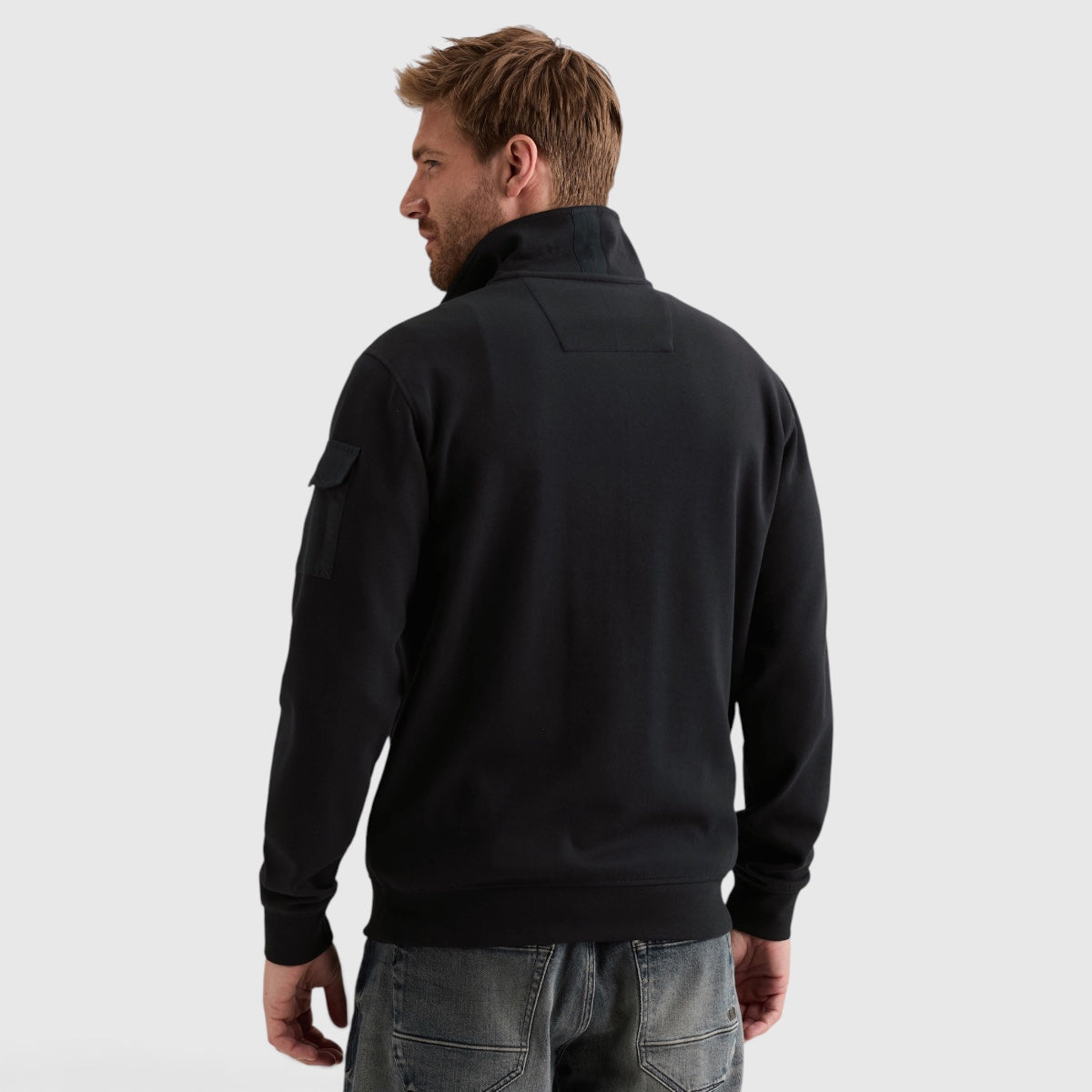 PME Legend half-zip sweater in Salute Donkerblauw, achteraanzicht, PSW2608423-5281