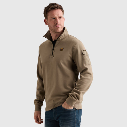 PME Legend Sweater Half Zip Collar Interlock Jersey
