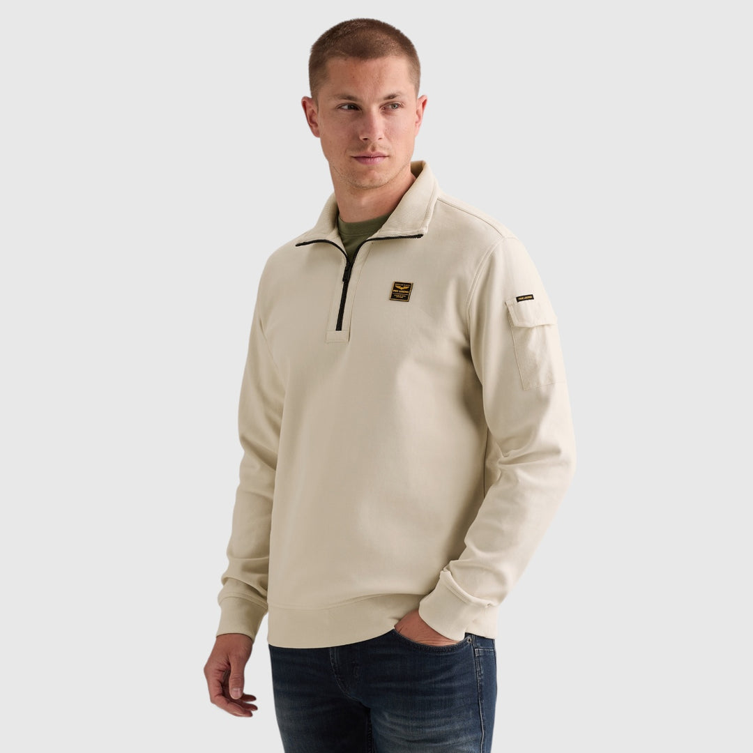 PME Legend Sweater Half Zip Collar Interlock Jersey