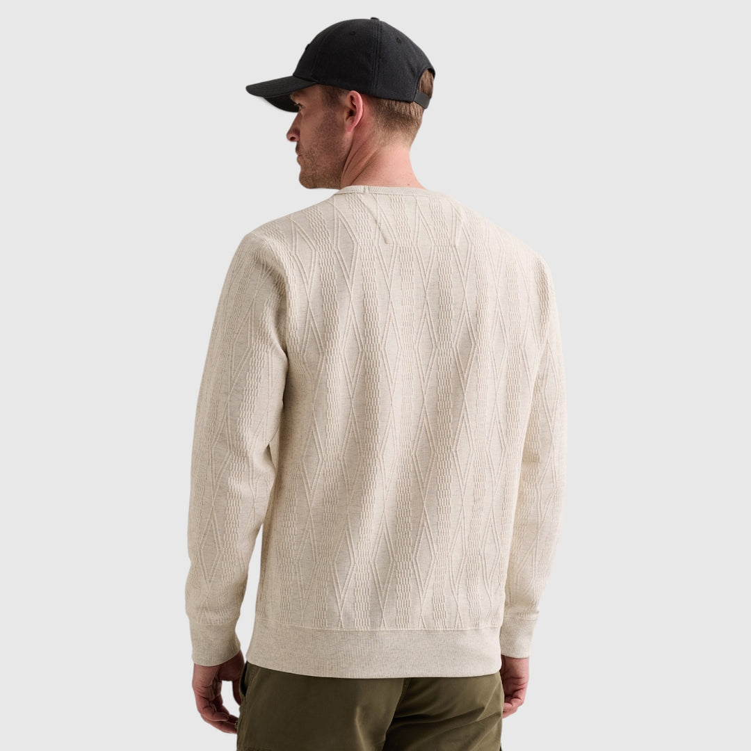 PME Legend Sweater Allover Jacquardpatroon en Badge