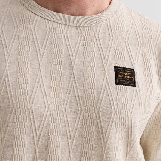 PME Legend Sweater Allover Jacquardpatroon en Badge