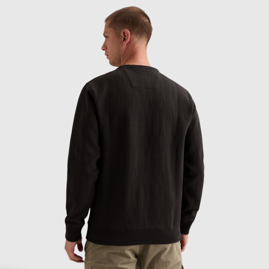PME Legend Sweater Allover Jacquardpatroon en Badge