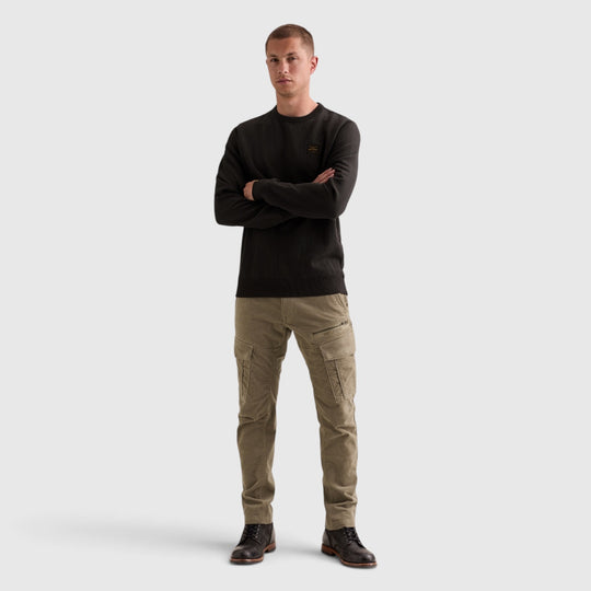 PME Legend Sweater Allover Jacquardpatroon en Badge