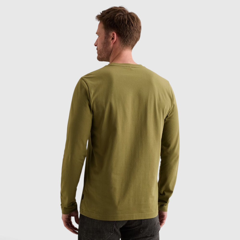 PTS2608504-6380 PME Legend T-shirt met Lange Mouwen en Artwork Loden Green / Groen