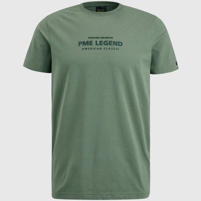 ptss2309565 6423 round neck cotton jersey pme legend t-shirt agave green