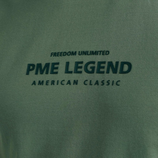 ptss2309565 6423 round neck cotton jersey pme legend t-shirt agave green crop4
