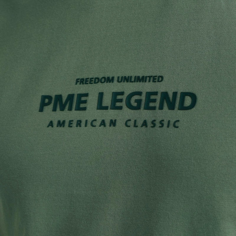 ptss2309565 6423 round neck cotton jersey pme legend t-shirt agave green crop4