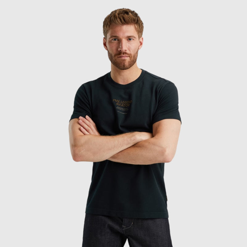 PTSS2408564-5281 PME Legend Short Sleeve Round Neck Textured Jersey