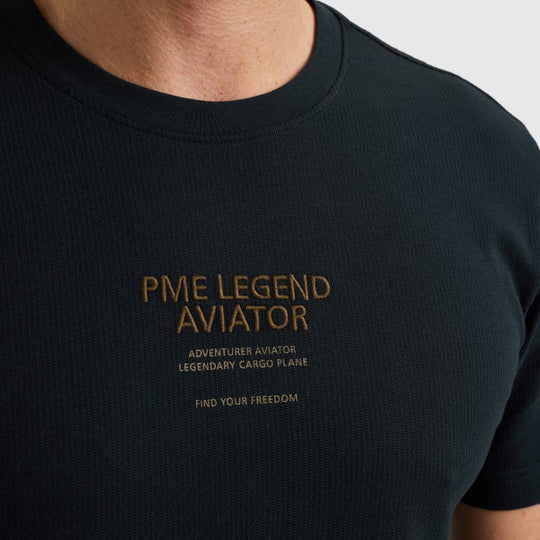 PTSS2408564-5281 PME Legend Short Sleeve Round Neck Textured Jersey