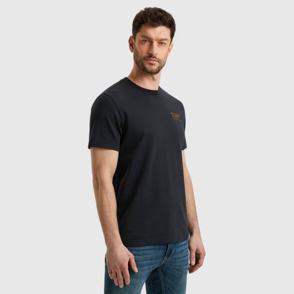 PTSS2504577-5281 PME Legend T-Shirt Round Neck Textured Jersey Salute/Navy