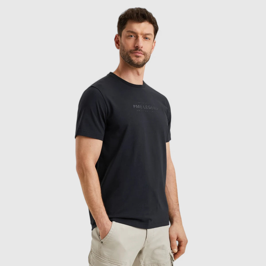 PTSS2504584-5281 PME Legend Round Neck Cotton Elastane Jersey Salute/Navy