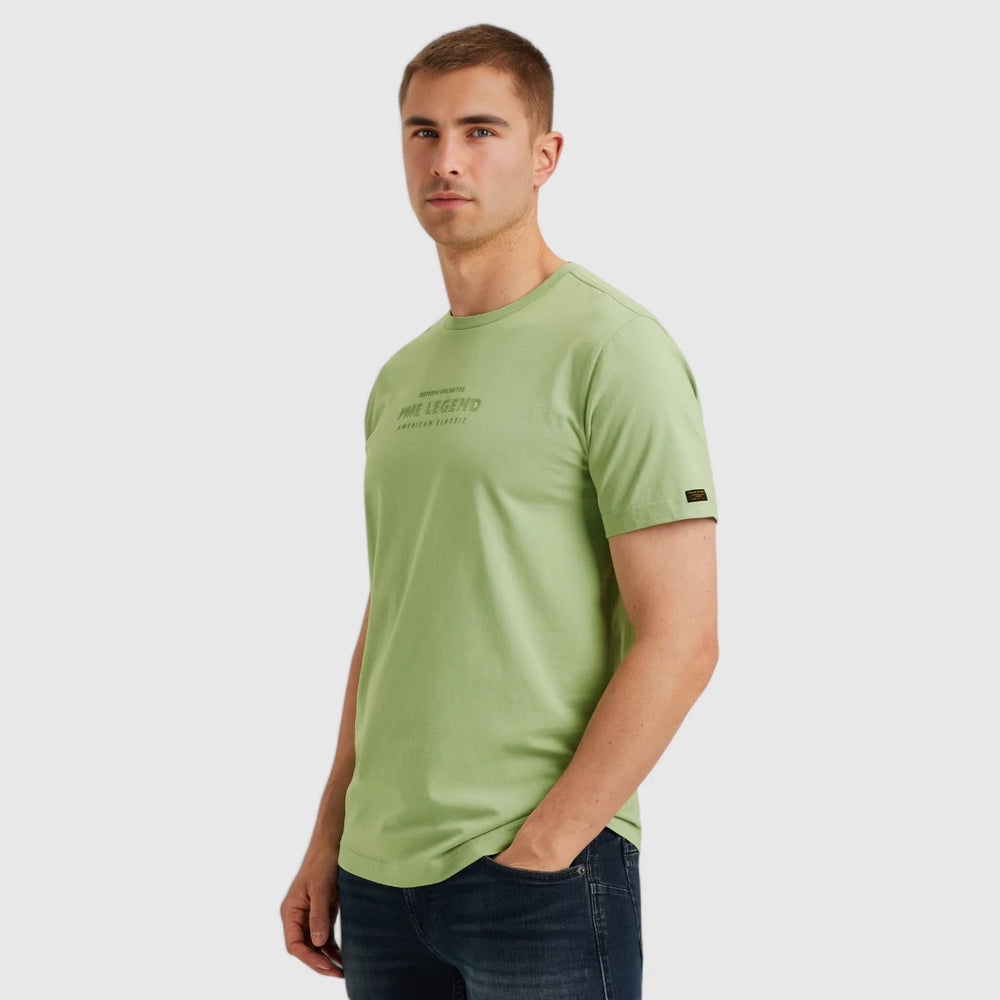 PTSS2504584-6258 PME Legend Round Neck Cotton Elastane Jersey Quiet Green
