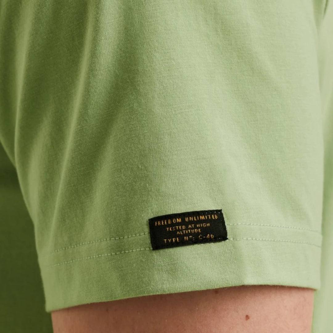PTSS2504584-6258 PME Legend Round Neck Cotton Elastane Jersey Quiet Green