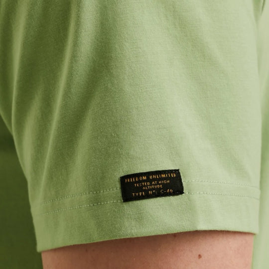 PTSS2504584-6258 PME Legend Round Neck Cotton Elastane Jersey Quiet Green