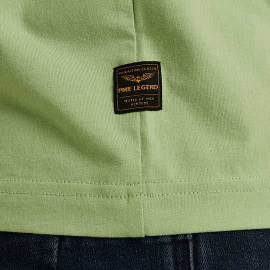 PTSS2504584-6258 PME Legend Round Neck Cotton Elastane Jersey Quiet Green