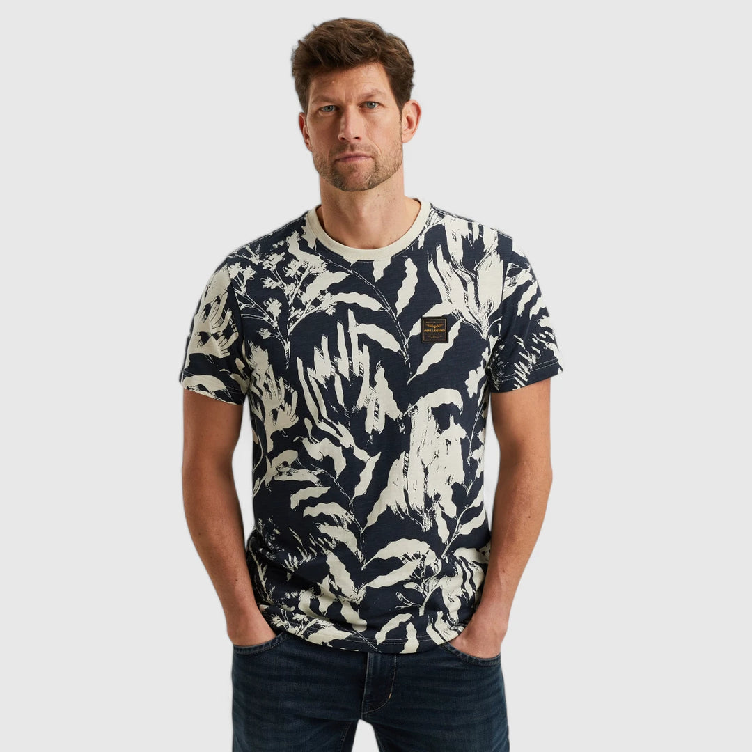 PTSS2504588-5281 PME Legend T-Shirt Slub Jersey All Over Print Salute