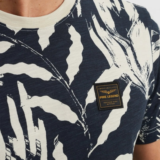 PTSS2504588-5281 PME Legend T-Shirt Slub Jersey All Over Print Salute