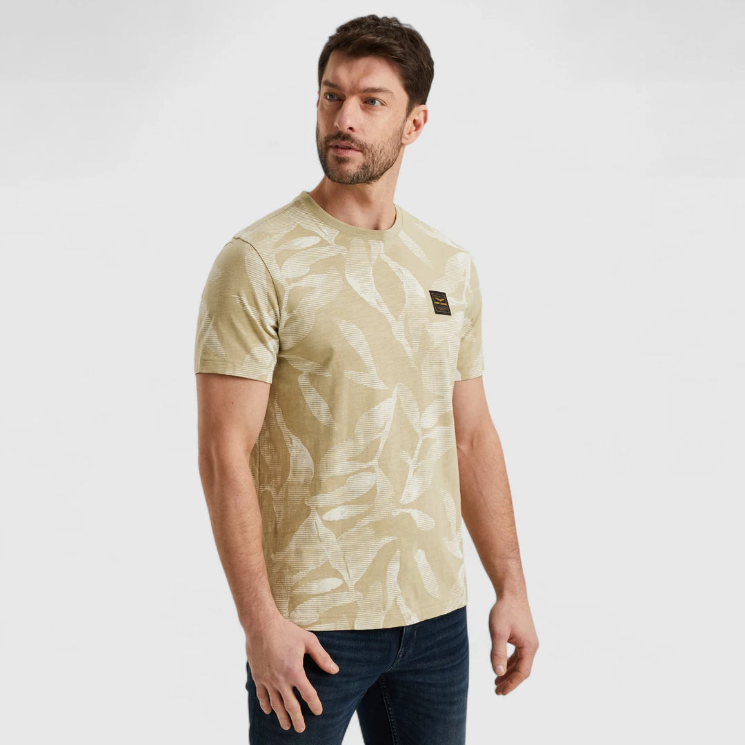 PTSS2504590-6386 PME Legend T-Shirt Slub Jersey All Over Print Gray Green